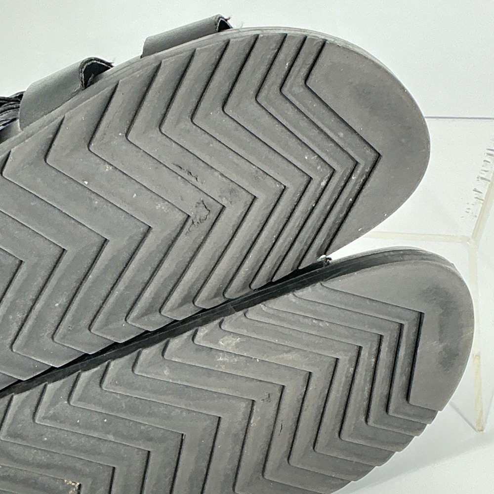 Madden Girl Size 8.5 Black Strappy Slide Sandals Buckle Shoes Dharma - Picture 11 of 12
